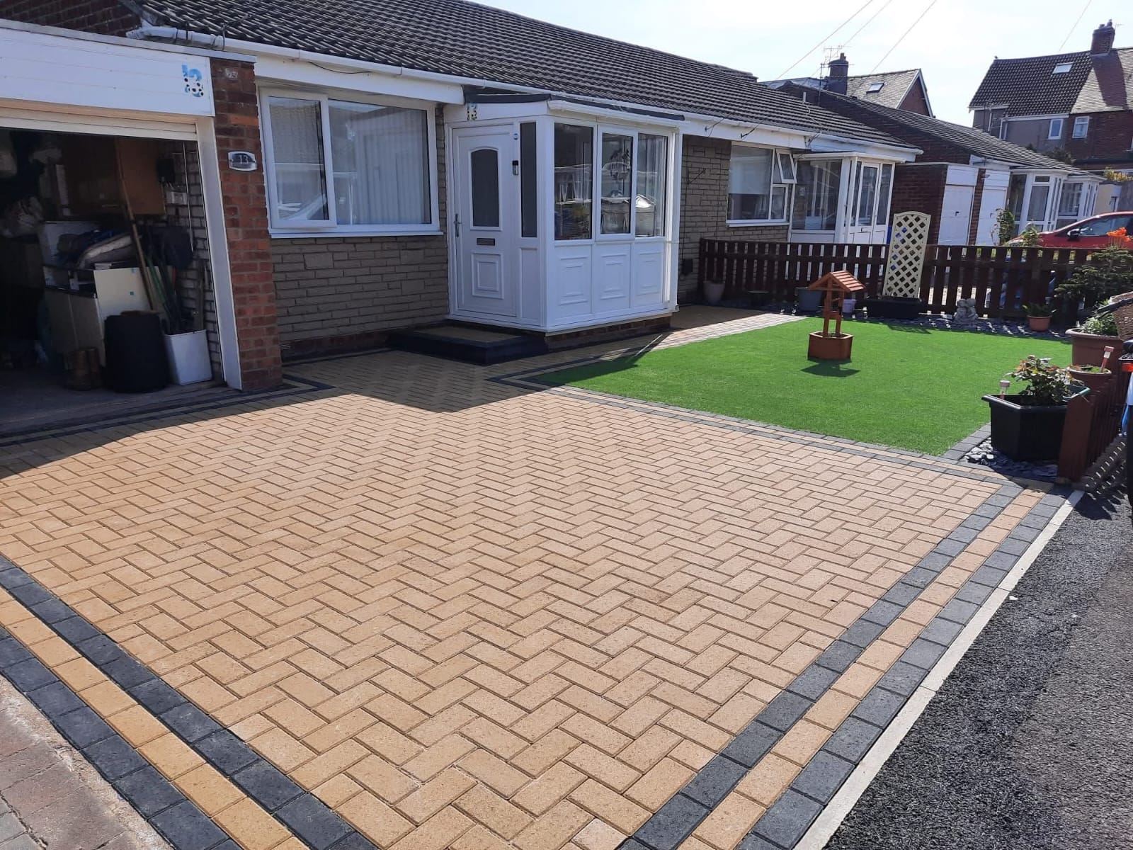 E.R.D Paving completed project 113 — driveways, patios, landscaping, fencing, and groundworks across the North East