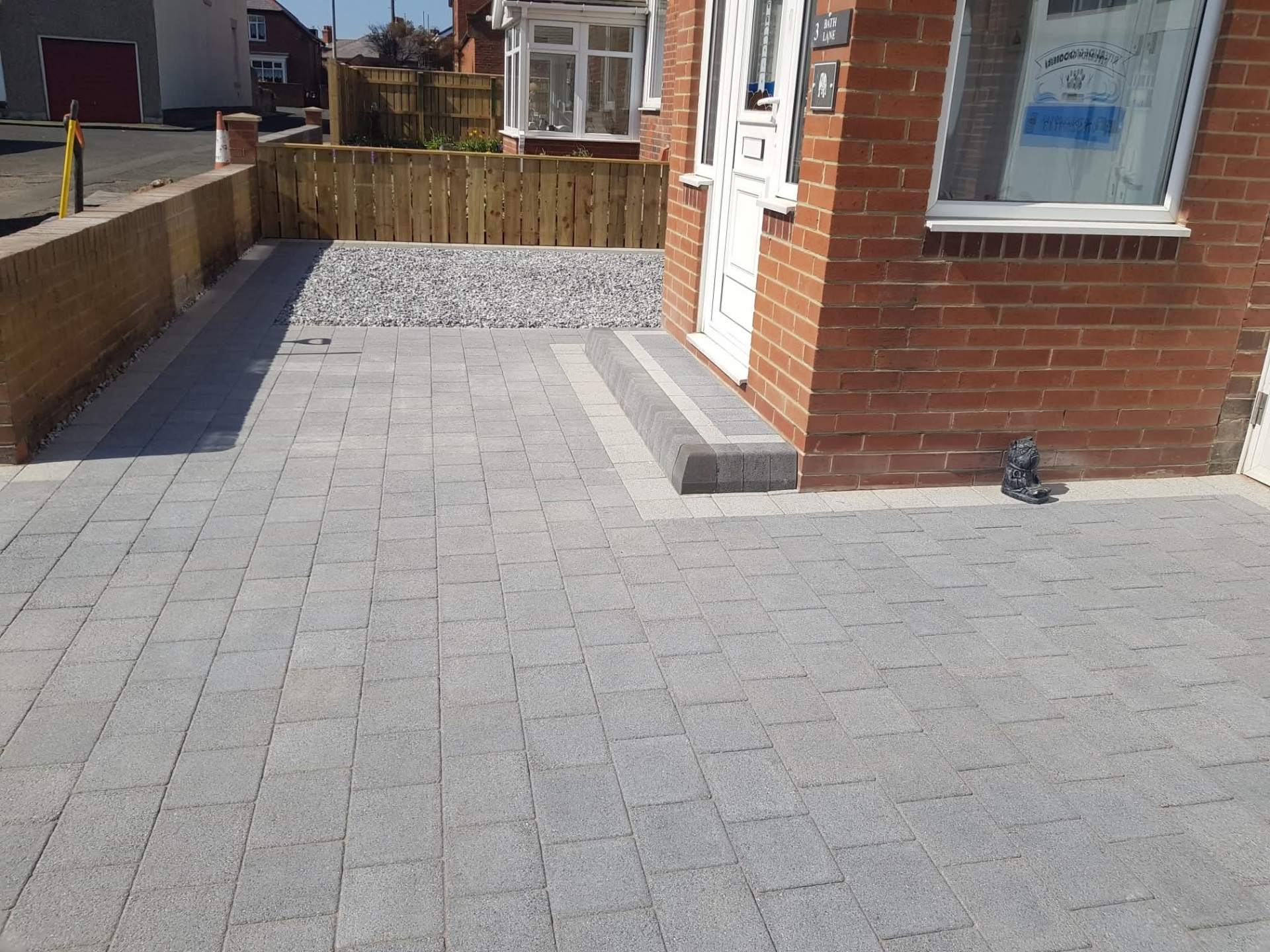 E.R.D Paving completed project 114 — driveways, patios, landscaping, fencing, and groundworks across the North East