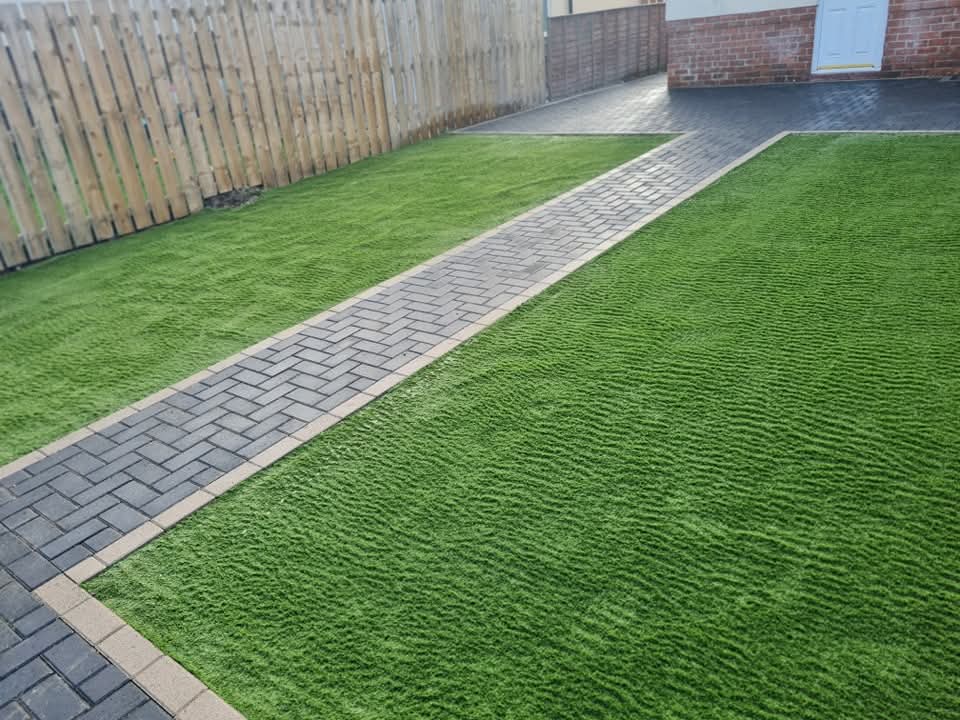 Artificial Grass service by E.R.D Paving — professional artificial grass in Blyth and the North East