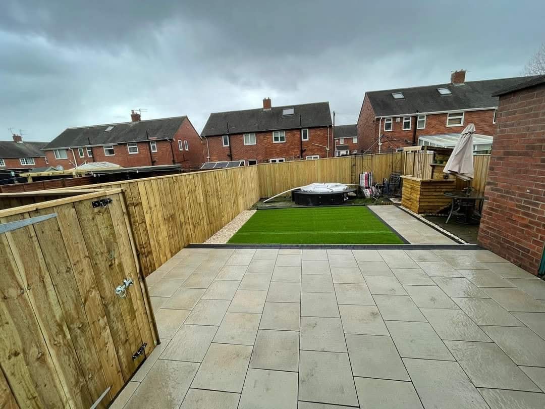E.R.D Paving completed project 48 — driveways, patios, landscaping, fencing, and groundworks across the North East